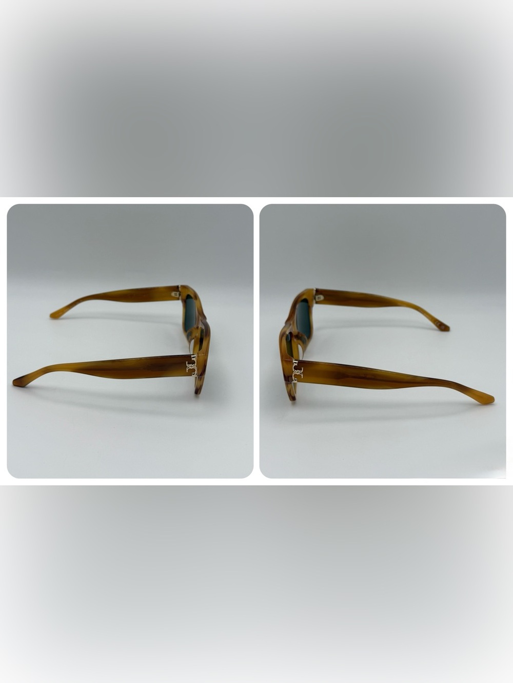 Tory Burch Yellow Amber Tortoise Square - Picture 4 of 8